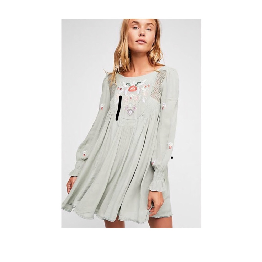 FREE PEOPLE Mohave Embroidered mini dress. Size XS